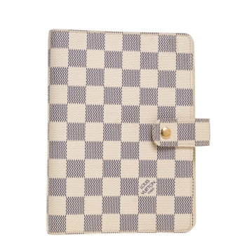 Pre Owned Louis Vuitton Damier Azur Canvas Agenda Cover