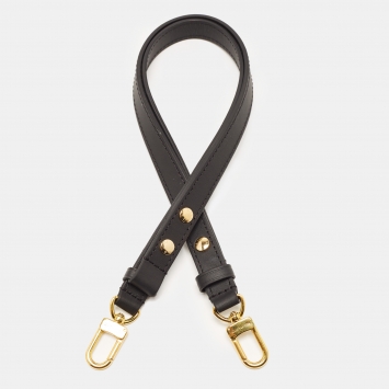 Pre Owned Louis Vuitton Black Leather Adjustable Shoulder Bag Strap