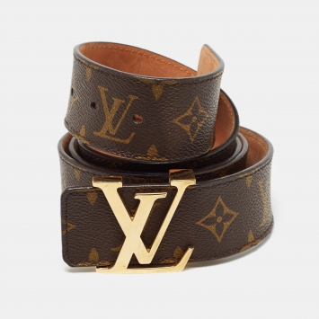 Pre Owned Louis Vuitton Monogram Canvas LV Initiales Belt 110CM