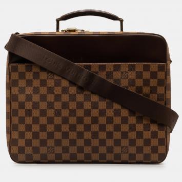 Pre Owned Louis Vuitton Damier Ebene Porte Ordinateur Sabana