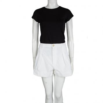 Pre Owned Louis Vuitton White Denim Shorts L