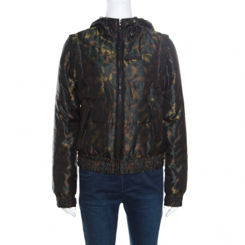 Pre Owned Louis Vuitton X Takashi Murakami Monogramouflage Convertible Puffer Jacket/Vest M