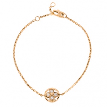 Pre Owned Louis Vuitton Blossom BB Diamond 18k Yellow Gold Bracelet