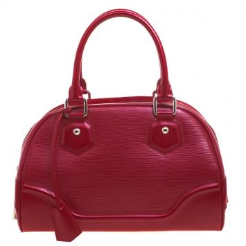 Pre Owned Louis Vuitton Red Epi Leather Montaigne PM Bag