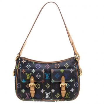 Pre Owned Louis Vuitton Black Multicolor Monogram Canvas Lodge PM Bag