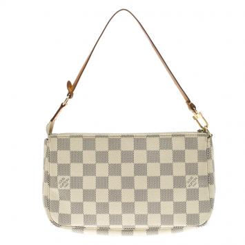 Pre Owned Louis Vuitton Damier Azur Canvas Pochette Accessories