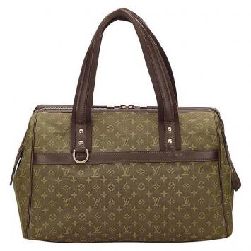 Pre Owned Louis Vuitton Green Monogram Mini Lin Josephine GM Bag