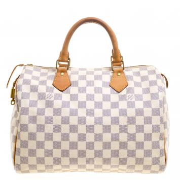 Pre Owned Louis Vuitton Damier Azur Canvas Speedy 30