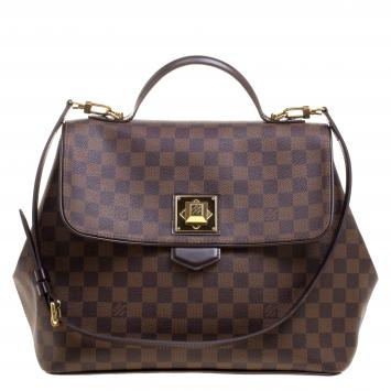 Pre Owned Louis Vuitton Damier Ebene Canvas Bergamo GM Bag