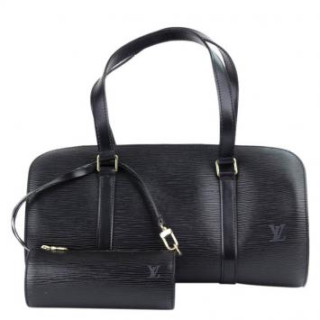 Pre Owned Louis Vuitton Noir Epi Leather Soufflot Bag
