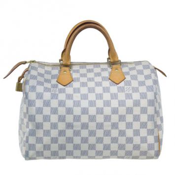 Pre Owned Louis Vuitton Damier Azur Speedy 30