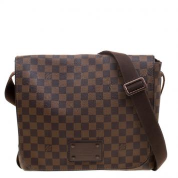Pre Owned Louis Vuitton Damier Ebene Canvas Brooklyn GM Messenger Bag