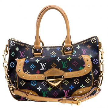 Pre Owned Louis Vuitton Black Multicolor Monogram Canvas Rita Bag
