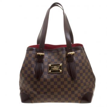 Pre Owned Louis Vuitton Damier Ebene Canvas Hampstead MM Bag