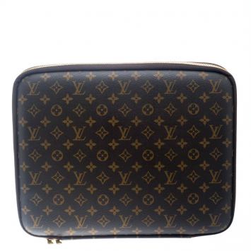 Pre Owned Louis Vuitton Monogram Canvas Sleeve Laptop Case 15