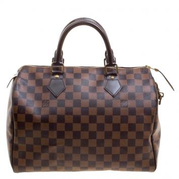 Pre Owned Louis Vuitton Damier Ebene Canvas Speedy 30