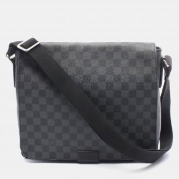 Louis Vuitton District MM Black Damier Graphite Canvas Messenger Bag