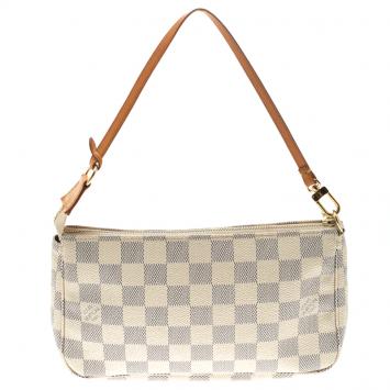 Pre Owned Louis Vuitton Damier Azur Canvas Pochette Accessories