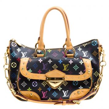 Pre Owned Louis Vuitton Black Multicolor Monogram Canvas Rita Bag