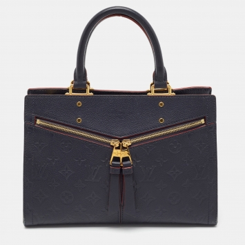 Pre Owned Louis Vuitton Marine Rouge Monogram Empreinte Leather Sully PM Bag