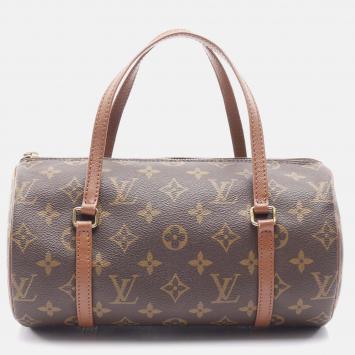 Pre Owned Louis Vuitton Papillon 26 Old  Handbag M51366 Monogram Canvas Brown Used Women