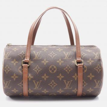 Pre Owned Louis Vuitton Papillon 26 Old  Handbag M51366 Monogram Canvas Brown Used Women