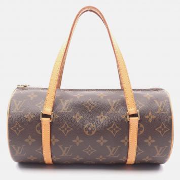 Pre Owned Louis Vuitton Papillon 26 Shoulder Handbag M51386 Monogram Canvas Leather Used