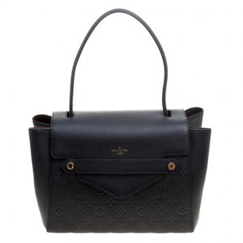 Pre Owned Louis Vuitton Black Monogram Empreinte Leather Trocadero Bag