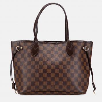 Pre Owned Louis Vuitton Brown Damier Ebene Neverfull PM