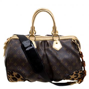 Pre Owned Louis Vuitton Monogram Canvas and Leopard Calfhair Limited Edition Stephen Sprouse Bag