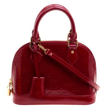Pre Owned Louis Vuitton Indian Rose Monogram Vernis Alma BB Bag