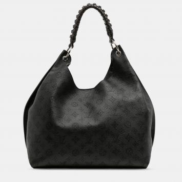 Pre Owned Louis Vuitton Black Monogram Mahina Carmel