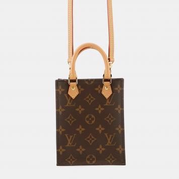 مملوكة مسبقًا Louis Vuitton Petit Sac Plat Brown Monogram