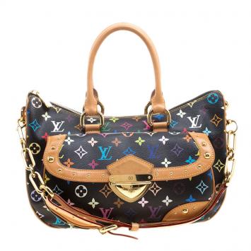 Pre Owned Louis Vuitton Black Multicolor Monogram Canvas Rita Bag