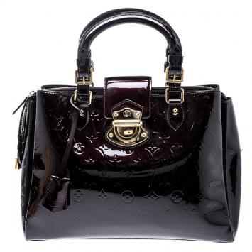 Pre Owned Louis Vuitton Amarante Monogram Vernis Melrose Avenue Bag
