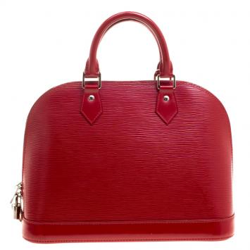 Pre Owned Louis Vuitton Carmine Epi Leather Alma PM Bag