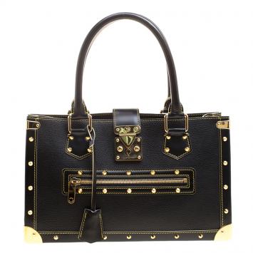 Pre Owned Louis Vuitton Black Suhali Leather Le Fabuleux Bag