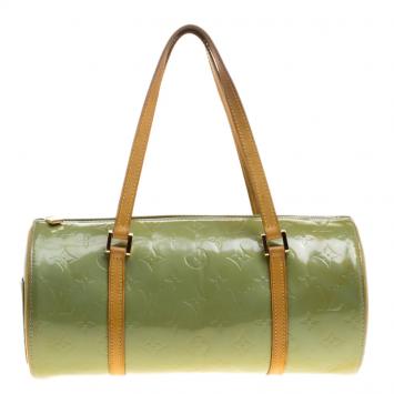 Pre Owned Louis Vuitton Mint Green Monogram Vernis Bedford Bag