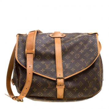 Pre Owned Louis Vuitton Monogram Canvas Saumur Messenger 35 Bag