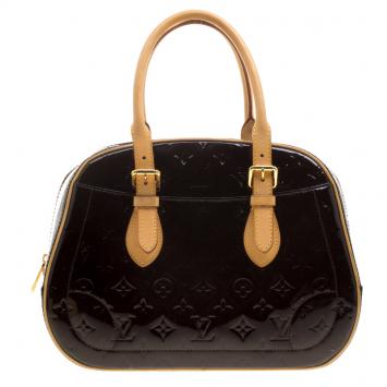 Pre Owned Louis Vuitton Amarante Monogram Vernis Summit Drive Bag