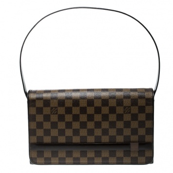 Pre Owned Louis Vuitton Damier Ebene Canvas Tribeca Long Bag