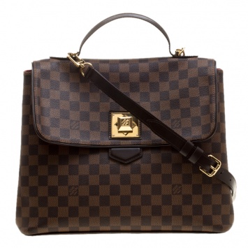 Pre Owned Louis Vuitton Damier Ebene Canvas Bergamo GM Bag
