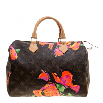 Pre Owned Louis Vuitton Multicolor Monogram Canvas Limited Edition Stephen Sprouse Roses Speedy 30