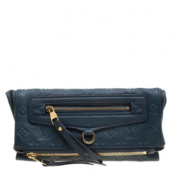 Pre Owned Louis Vuitton Orage Monogram Empreinte Leather Petillante Clutch