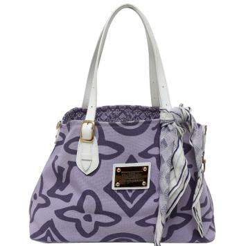 Pre Owned Louis Vuitton Lilac Canvas Tahitienne Cabas PM Bag