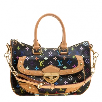 Pre Owned Louis Vuitton Black Multicolor Monogram Canvas Rita Bag