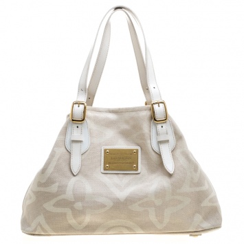 Pre Owned Louis Vuitton Beige Limited Edition Tahitienne Cabas PM Bag 
