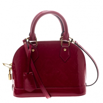 Pre Owned Louis Vuitton Indian Rose Monogram Vernis Alma BB Bag