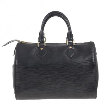 Pre Owned Louis Vuitton Black Epi Speedy 25 Bag