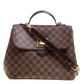 Pre Owned Louis Vuitton Damier Ebene Canvas Bergamo MM Bag